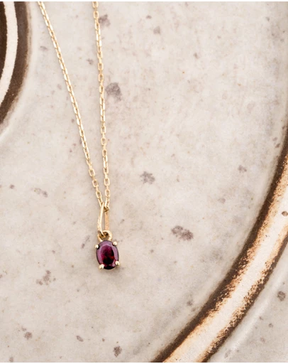 Luna Rae - Solid Gold - Ruby Necklace