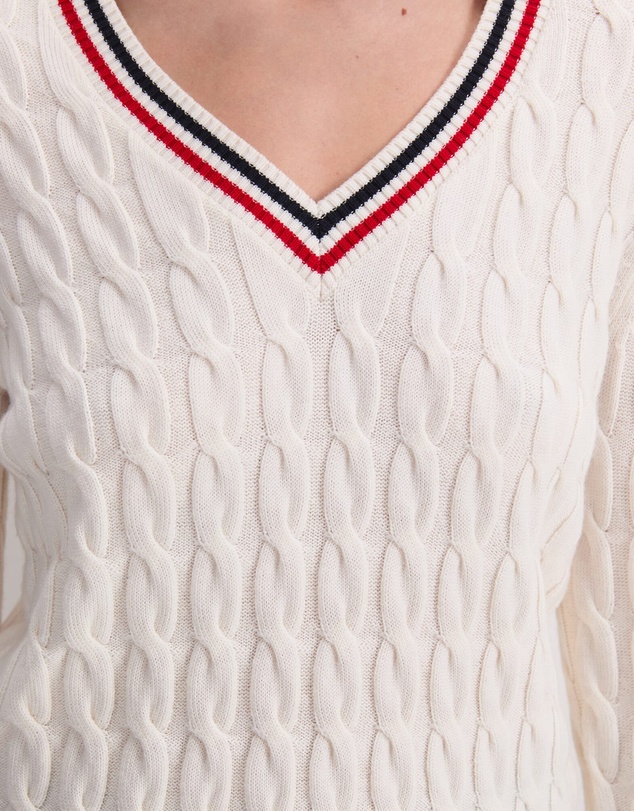 Sportscraft - Merino Cable V Neck Sweater