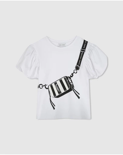 Marc Jacobs - Crossbody Bag Print Short Sleeve T-Shirt - Kids-Teens
