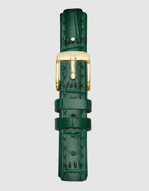 Rosefield - The Octagon XS Green Croco Leather Watch