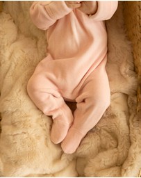 Fox & Finch - Wild Garden Embroidered Velour Zip Onesie - Babies