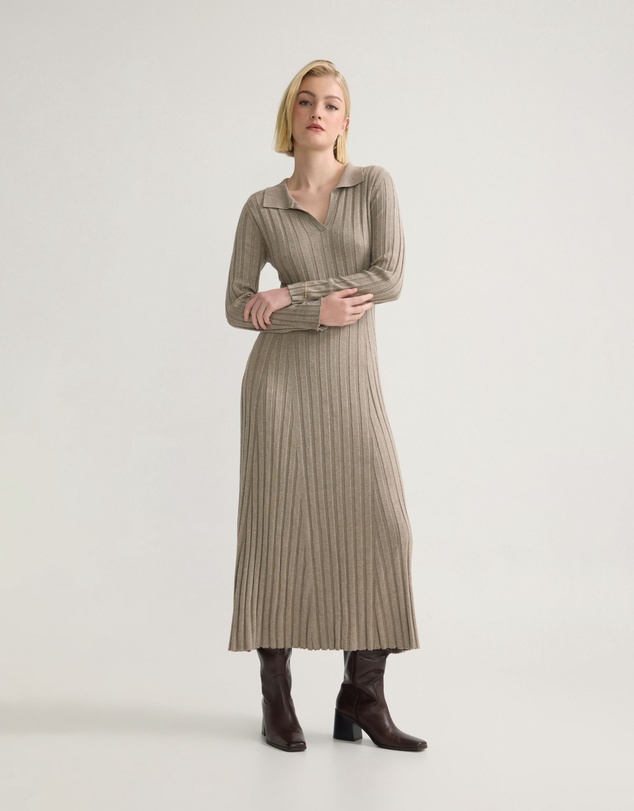 Oxford - Dakota Knitted Polo Collar Dress