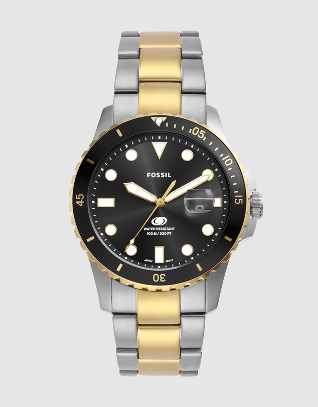 Fossil - Fossil Blue Dive Two Tone Analogue Watch