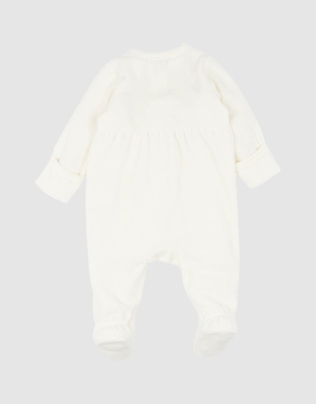 Bebe by Minihaha - Winnie Embroidered Velour Zip Onesie - Babies
