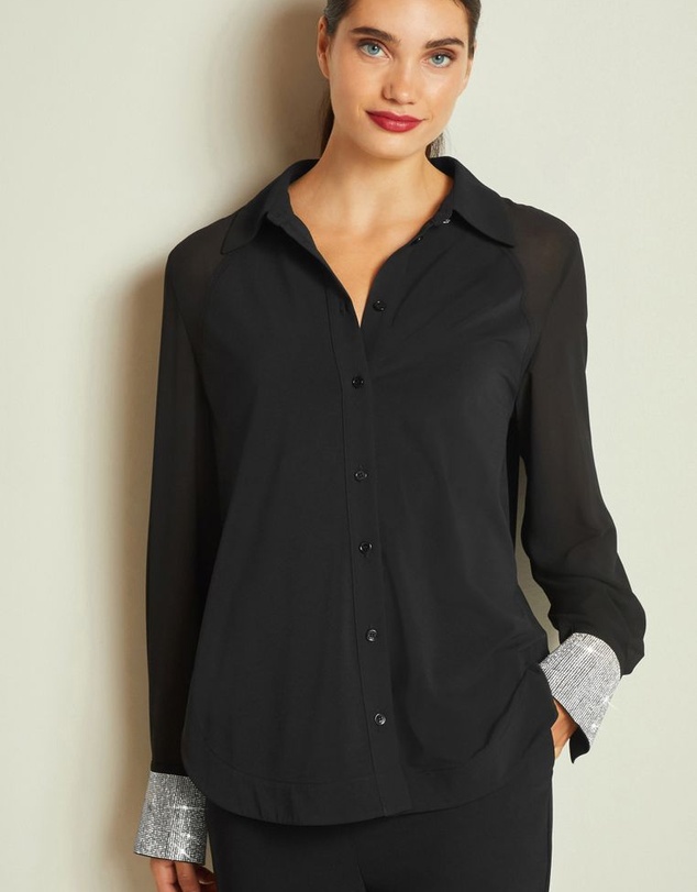 NEXT - Embellished Cuff Detail Button Up Shirt
