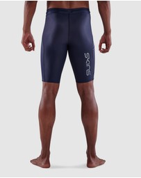 SKINS - SKINS Compression Men's Series-3 Running/Gym Half Tight Navy Blue