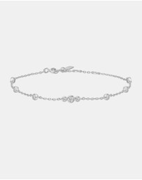 Ania Haie - Ania Haie Silver Sparkling Bezel Cubic Zirconia Station Bracelet