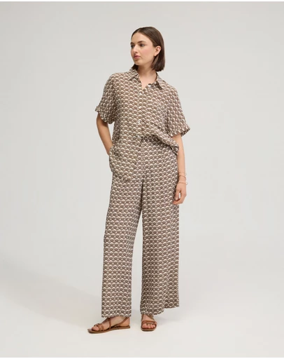 Oxford - Jasmine Short Sleeve Printed Shirt