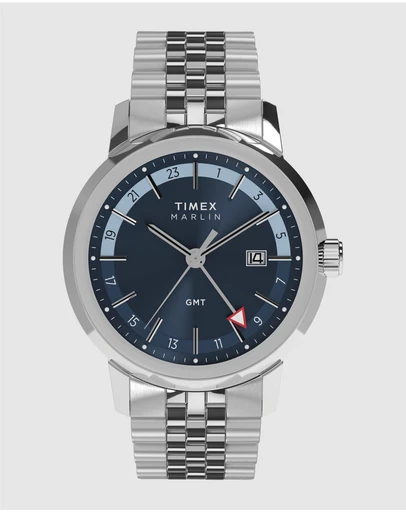 TIMEX - Marlin® Quartz GMT 40mm Stainless Steel Bracelet Watch