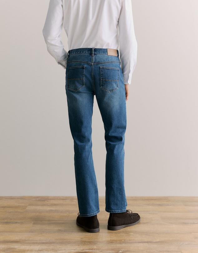 Trenery - Relaxed Fit Mid Wash Jean in Indigo Blue