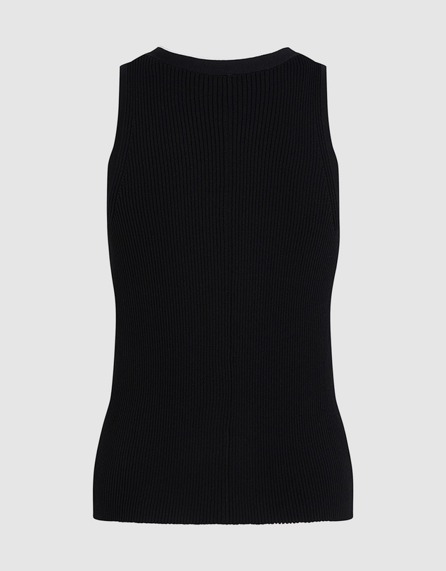 Karl Lagerfeld - Logo V-Neck Knit Top