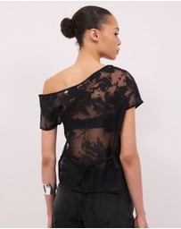 Calli - Elara Off The Shoulder Sheer Top