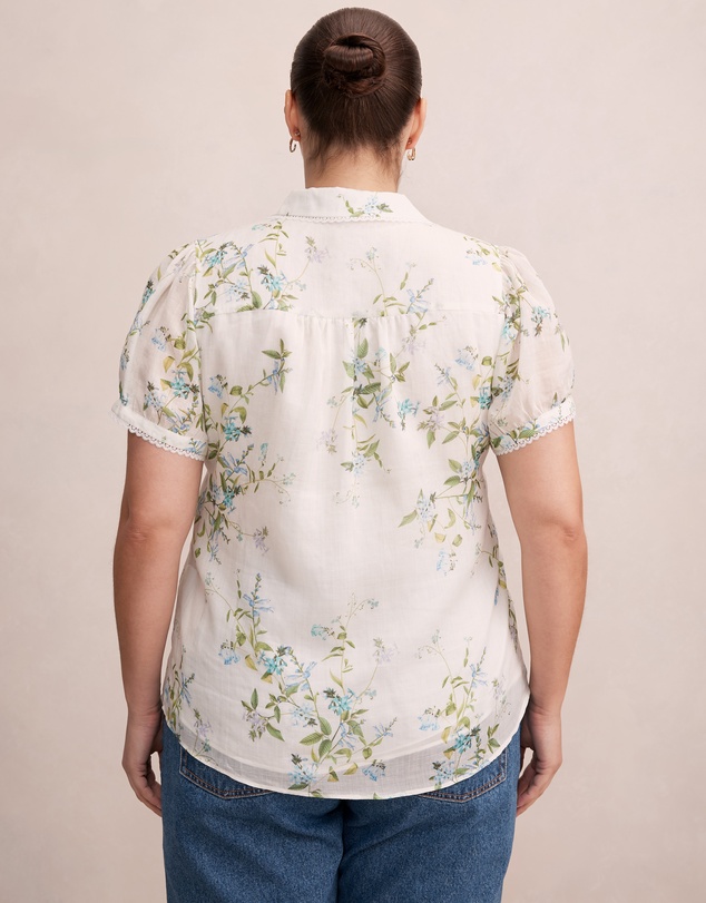 Forever New Curve - Posie Curve Lace Detail Blouse