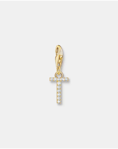 THOMAS SABO - Charm Pendant Letter T Gold Plated