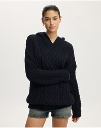 Cotton On - Oversized Cable Hoodie