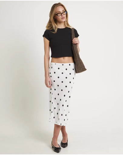 Alice In The Eve - Bijou Polka Midi Skirt