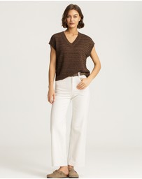 IDA+S - Reni Metallic Cotton Knit Top