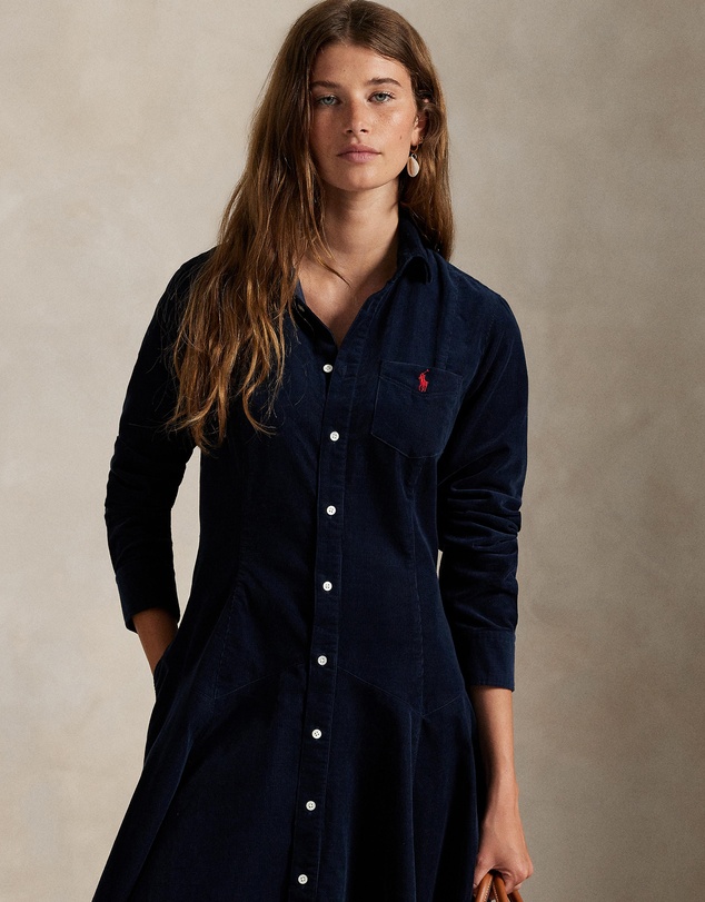 Polo Ralph Lauren - Cotton Corduroy A-Line Shirtdress