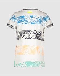 B.Nosy - Organic Palm Print Stripe Tee - Kids-Teens