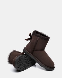 EVERAU - EverAU Ugg Mini Back Bow Sheepskin Upper UGG Boots