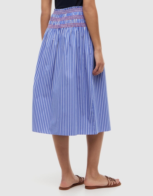 Tommy Hilfiger - Smock Stripe Topstitch Midi Skirt