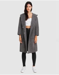 Belle & Bloom - Walk This Way Wool Blend Hooded Coat