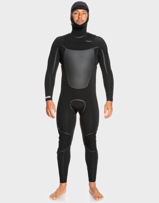 Quiksilver - Mens 5/4/3Mm Marathon Sessions Hooded Chest Zip Wetsuit