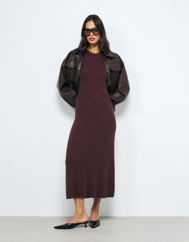 AERE - Vea Textured Knit Maxi Dress