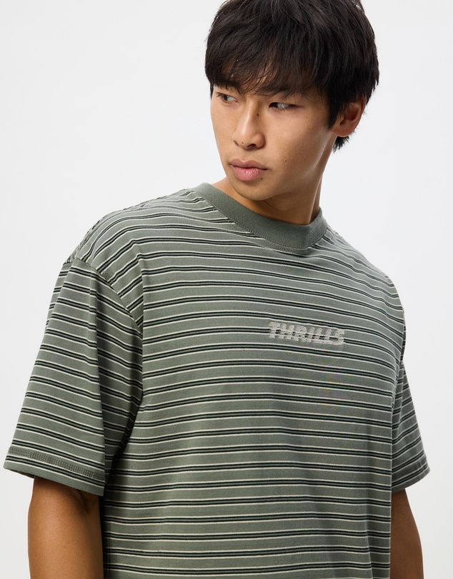 Thrills - Built To Last Stripe Oversize Box Crop Tee