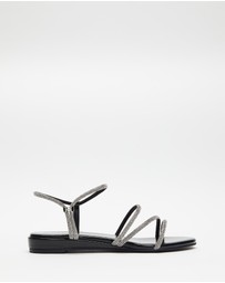 Holster - Viva Strappy Low Wedge - Black - Women's