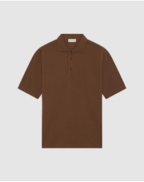 Frescobol Carioca - Luca Cotton Piquet SS Button Up Polo