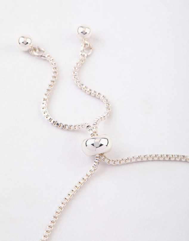 Lovisa - Silver Plated Round Cubic Zirconia Toggle Tennis Bracelet