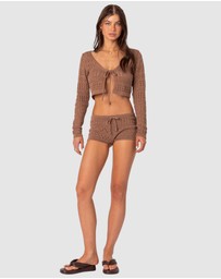 EDIKTED - Betsy Tie Front Knitted Cardigan