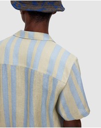 OAS Company - Mist Strata Cuba Linen Shirt