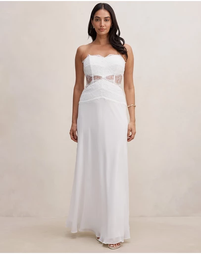 Forever New - Amity Lace Corset Sheer Maxi Dress
