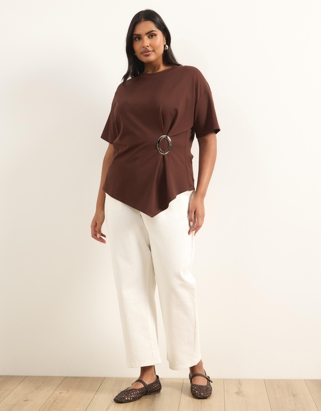 Atmos&Here Curvy - Zulu Trim T-Shirt