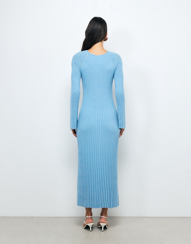 AERE - Indi Accordian Pleated Organic Knit Dress