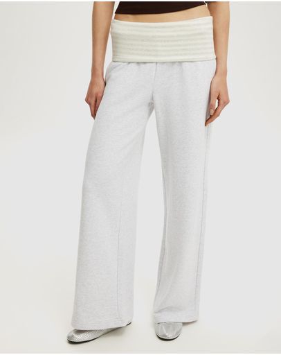 Light Grey Marle & Stripe