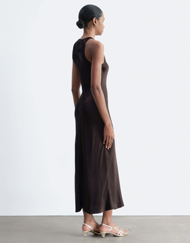 & Other Stories - Sleeveless Satin Midi Dress