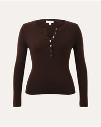 Forcast - Henley Button Up Knit