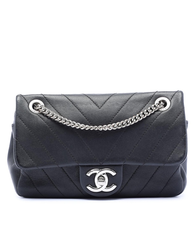 Pre-Loved by Azura Reborn - Pre-Loved Mini CC Chevron Calfskin Single Flap