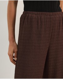 Atmos&Here - Alba Textured Wide Leg Pants