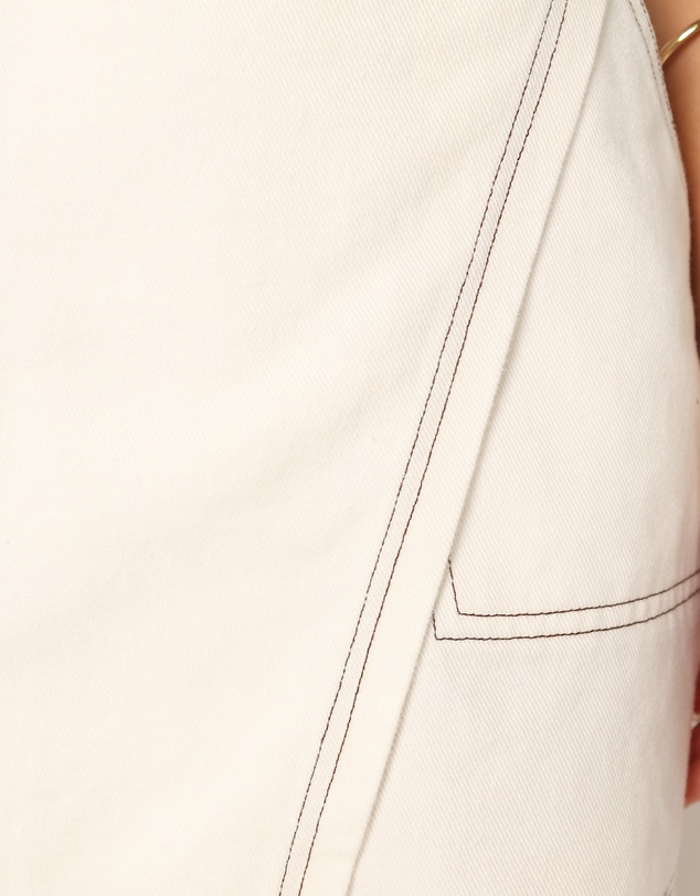 Petal & Pup - Drew Denim Skirt - Off White