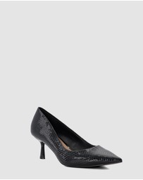 Dune London - Angelina - Black Reptile