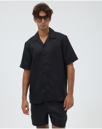 AERE - Euro Resort Linen Camp Collar Shirt