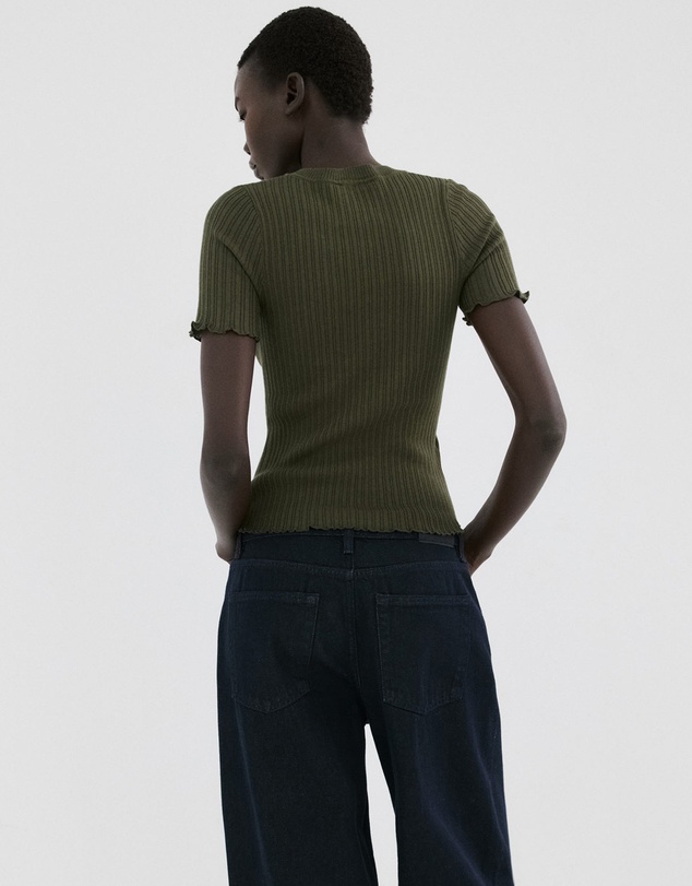 M.N.G - Ribbed Knit T-Shirt