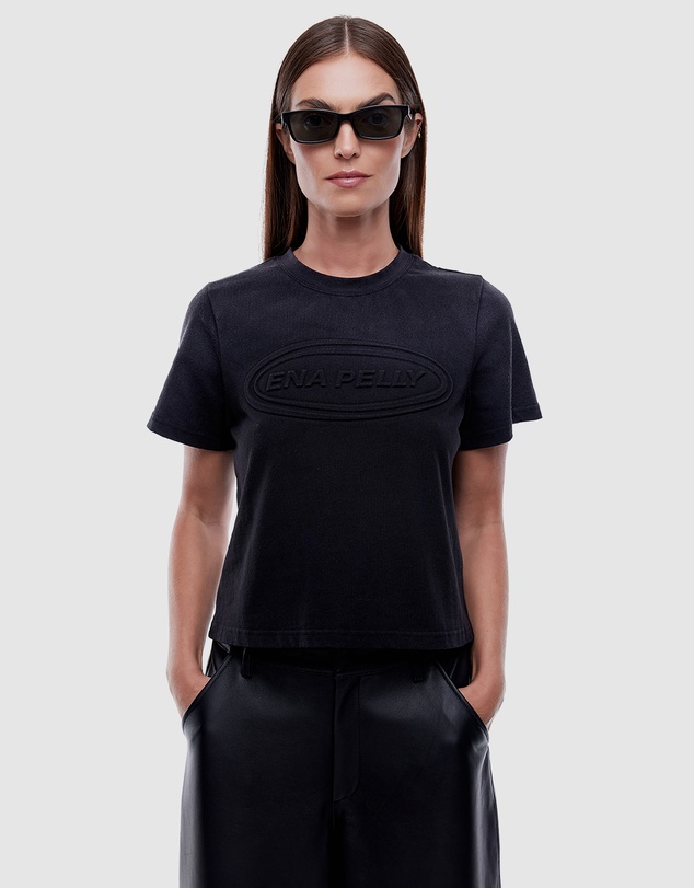 ENA PELLY - Washed Debossed Relaxed Baby Tee