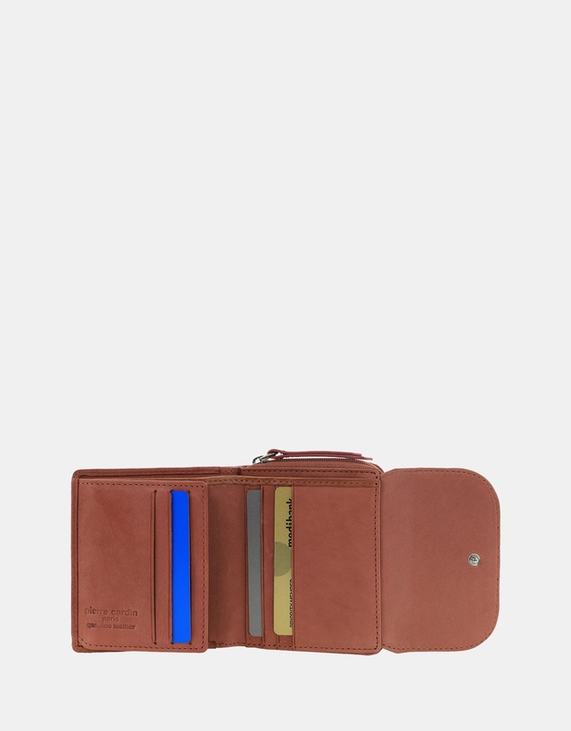 Pierre Cardin - Pierre Cardin Ladies Leather Tri-Fold Tab Wallet