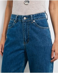AERE - High Rise Straight Leg Jeans