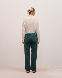 Trenery - Cord Five Pocket Boyfriend Pant in Forest